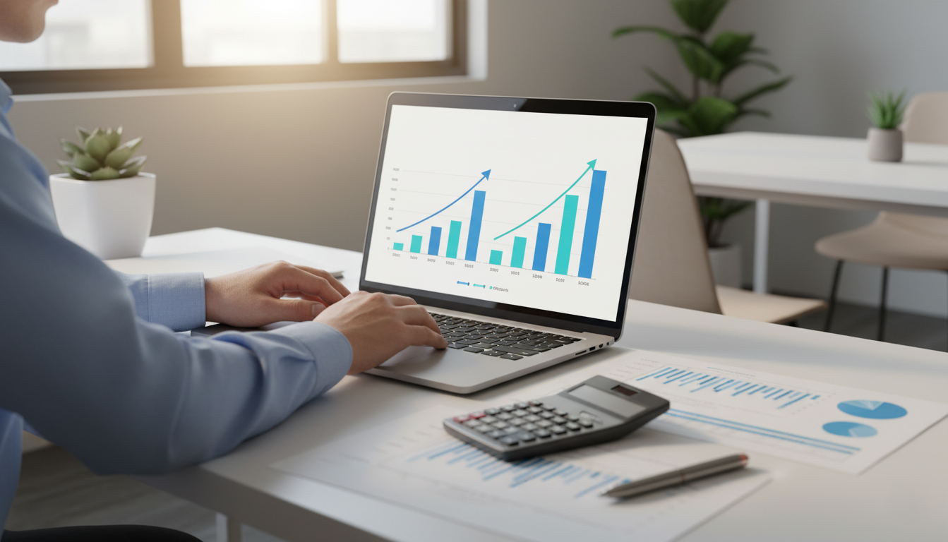 Gráfico de proyecciones de crecimiento para PYMES